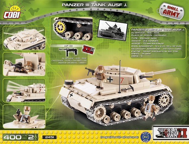 Panzer III Tank AUSF J. ( Cobi 2451 ) imagen a