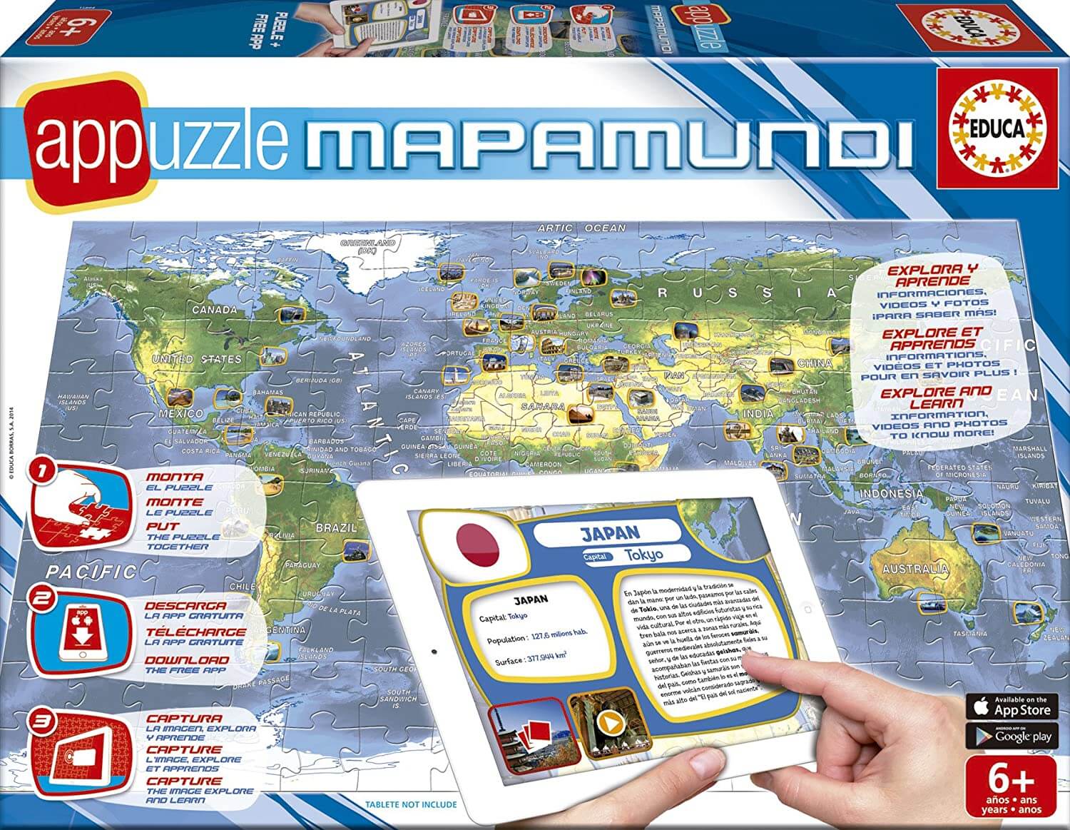 150 Appuzzle Mapamundi ( Educa 15894 ) imagen b