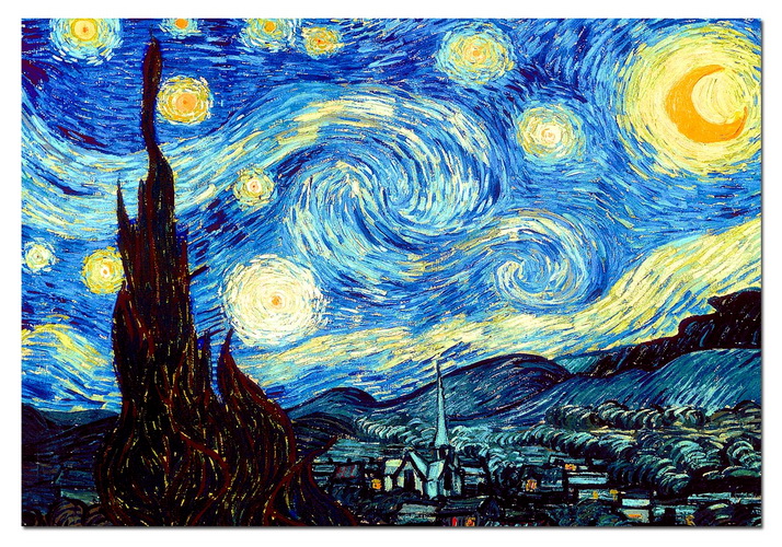 1000 Noche estrellada. V.Gogh