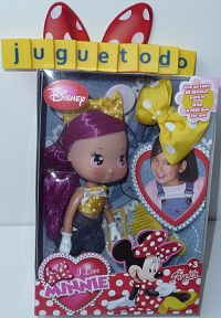 Fashion Jeans: Muñeca pelo violeta vestido amarillo
