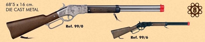 Rifle 70cm 8 tiros negro ( Gonher 99B ) imagen b