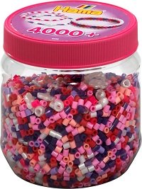 Bote 4.000 beads Pink Mix