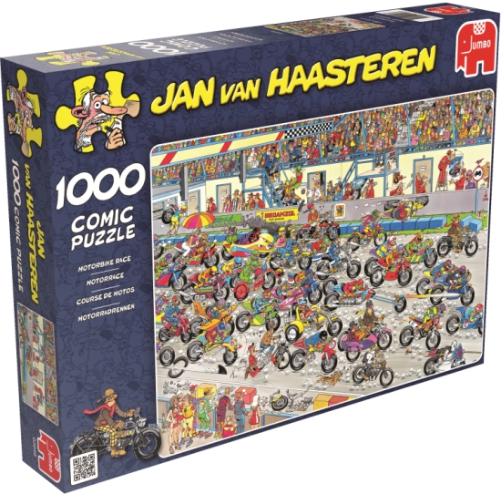 1000 Jan Van Haasteren - Carrera de Motos ( Jumbo 02046 ) imagen b