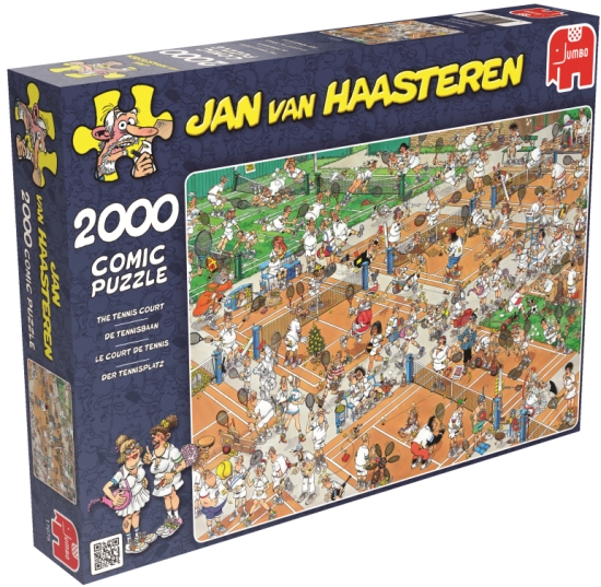 2000 Jan Van Haasteren - La pista de tenis ( Jumbo 17075 ) imagen b