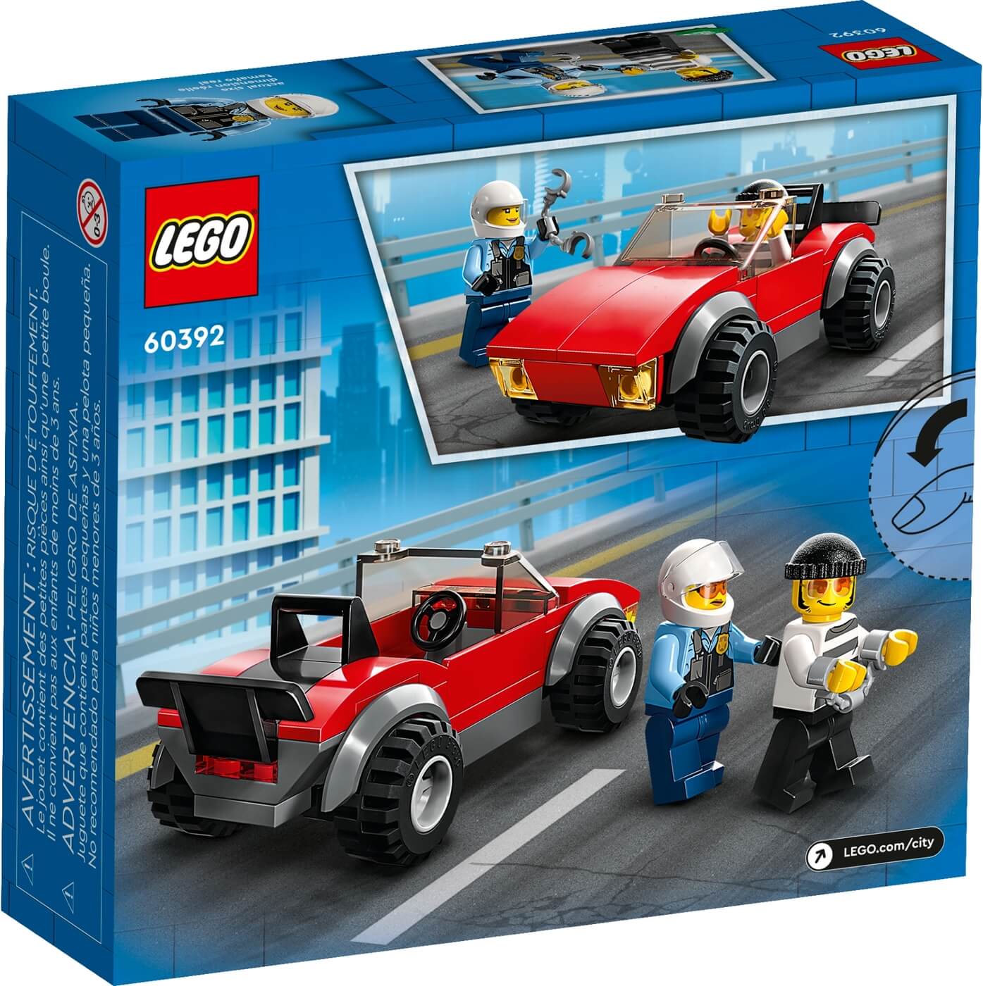 Moto Policia y Coche a la Fuga ( Lego 60392 ) imagen e