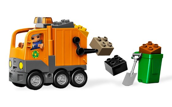 Camión de Basura naranja ( Lego 5637 ) imagen c