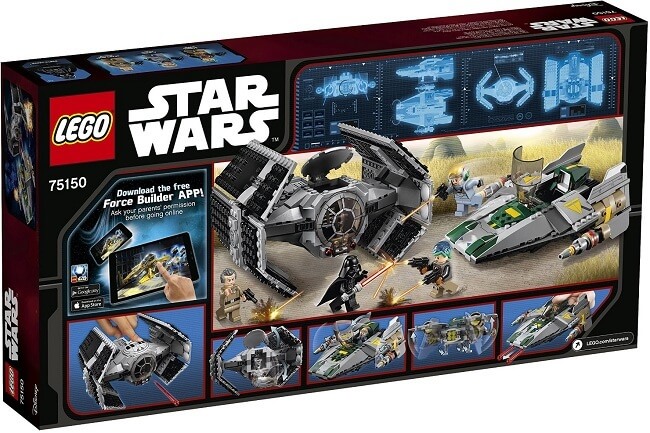 TIE Advanced de Vader vs. A-Wing Starfighter ( Lego 75150 ) imagen e