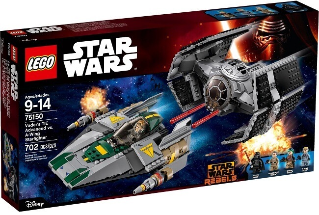 TIE Advanced de Vader vs. A-Wing Starfighter ( Lego 75150 ) imagen f