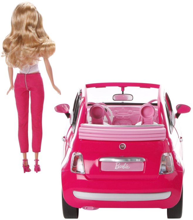Barbie y su Fiat 500 rosa ( Mattel Y6857 ) imagen c