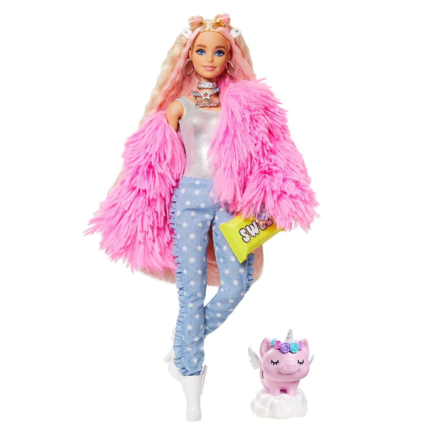 Barbie Extra 3 Abrigo Rosa con Cerdo-Unicornio ( Mattel GRN28 ) imagen a