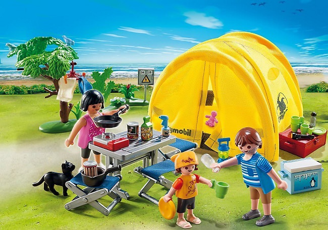 Familia de acampada ( Playmobil 5435 ) imagen a
