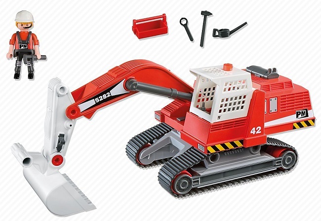 Excavadora y operario ( Playmobil 5282 ) imagen a