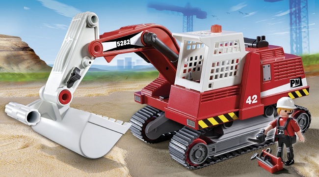 Excavadora y operario ( Playmobil 5282 ) imagen b
