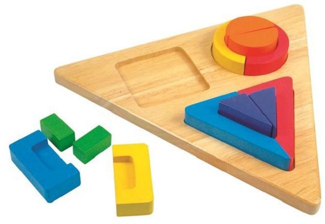 Puzzle figuras trío en madera