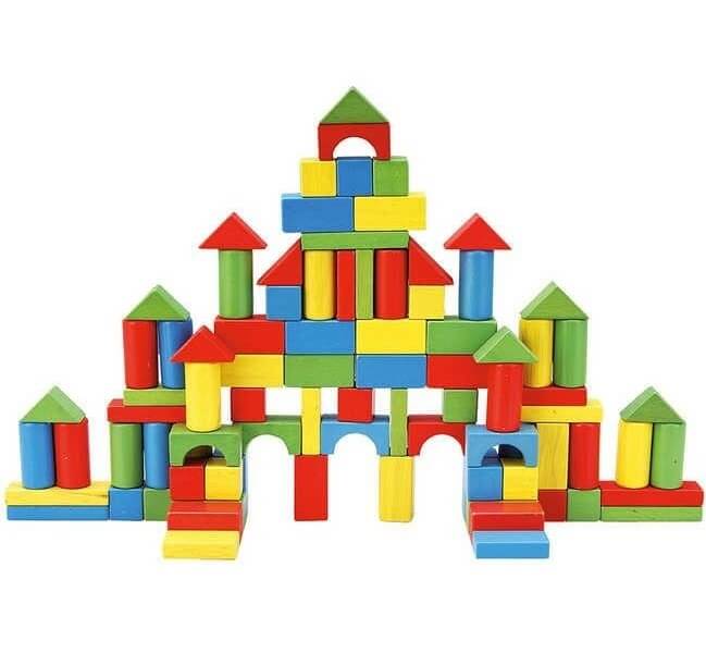 Cubo de 100 piezas de madera ( BINO 84196 ) imagen a