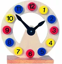 Reloj de aprendizaje en madera