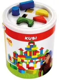 Cubo de 100 piezas de madera