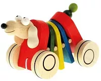Arrastre perrito en madera