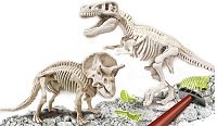 Arqueojugando T-Rex y Triceratops fluorescente