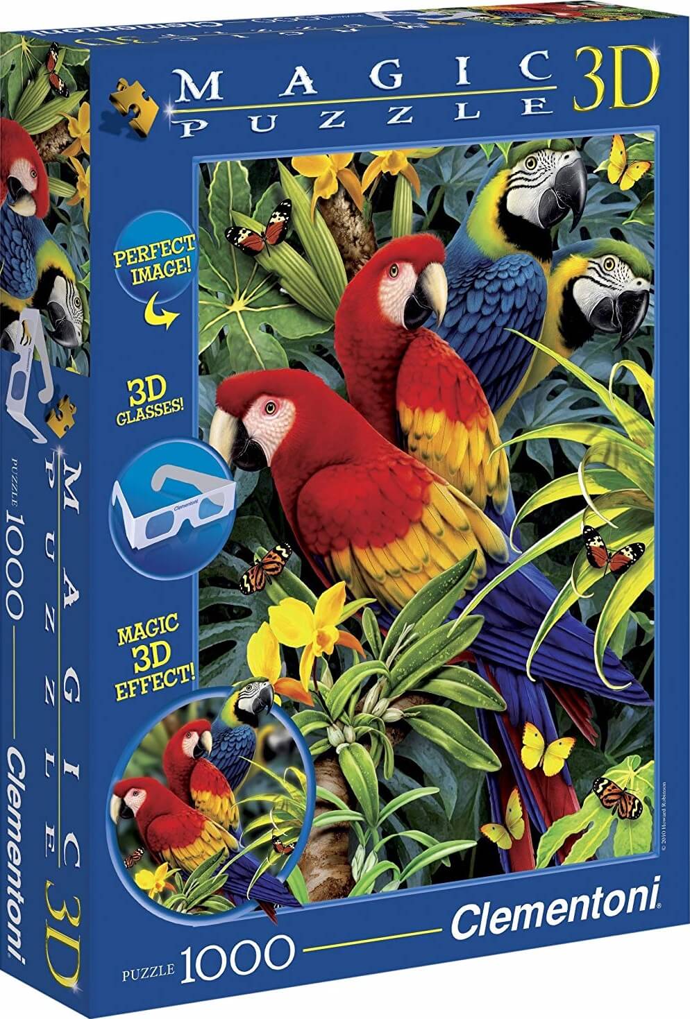 1000 Majestic Macaws. MAGIC 3D