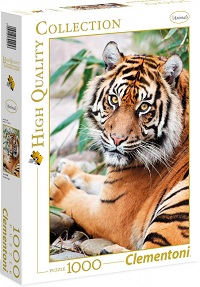 Educa Borras Puzzle 375 Pezzi A Forma Di Testa Di Tigre – Animal Face Shaped, 38,3x39 Cm, Inclusa Colla Fix