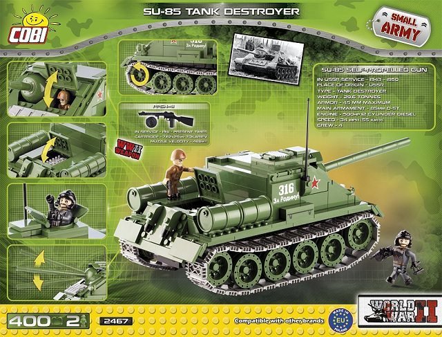 SU-85 Tank Destroyer ( Cobi 2467 ) imagen a
