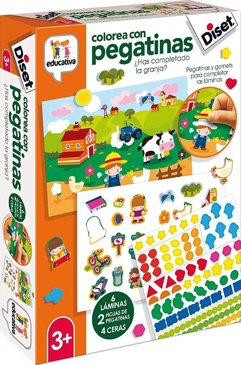 Colorea con pegatinas ( Diset 68958 ) imagen b