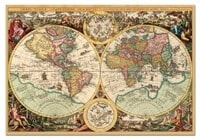 1000 Mapa del mundo antiguo