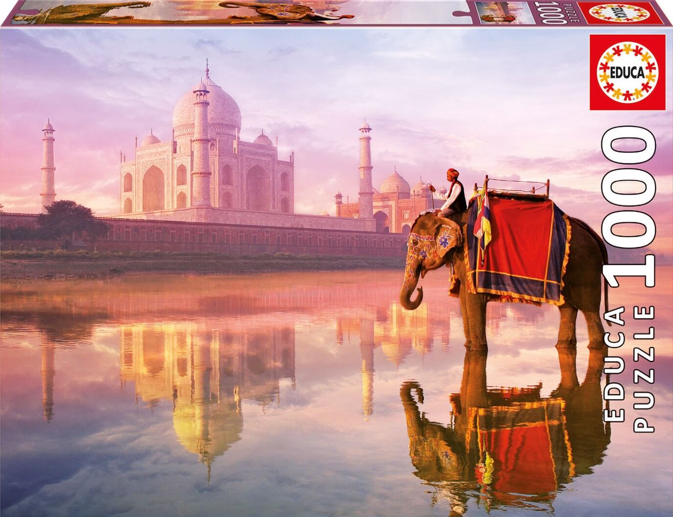 1000 Elefante en el Taj Mahal