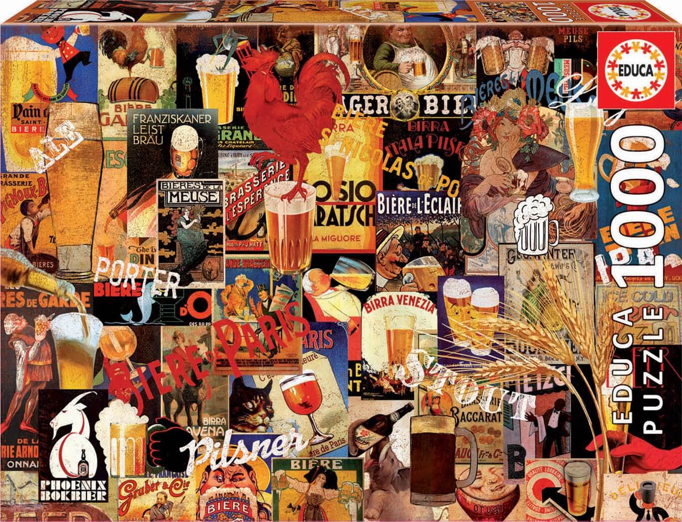 1000 Collage de cerveza vintage