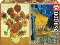 2x1000 Los Girasoles y Terraza de Cafe por la Noche, Van Gogh
