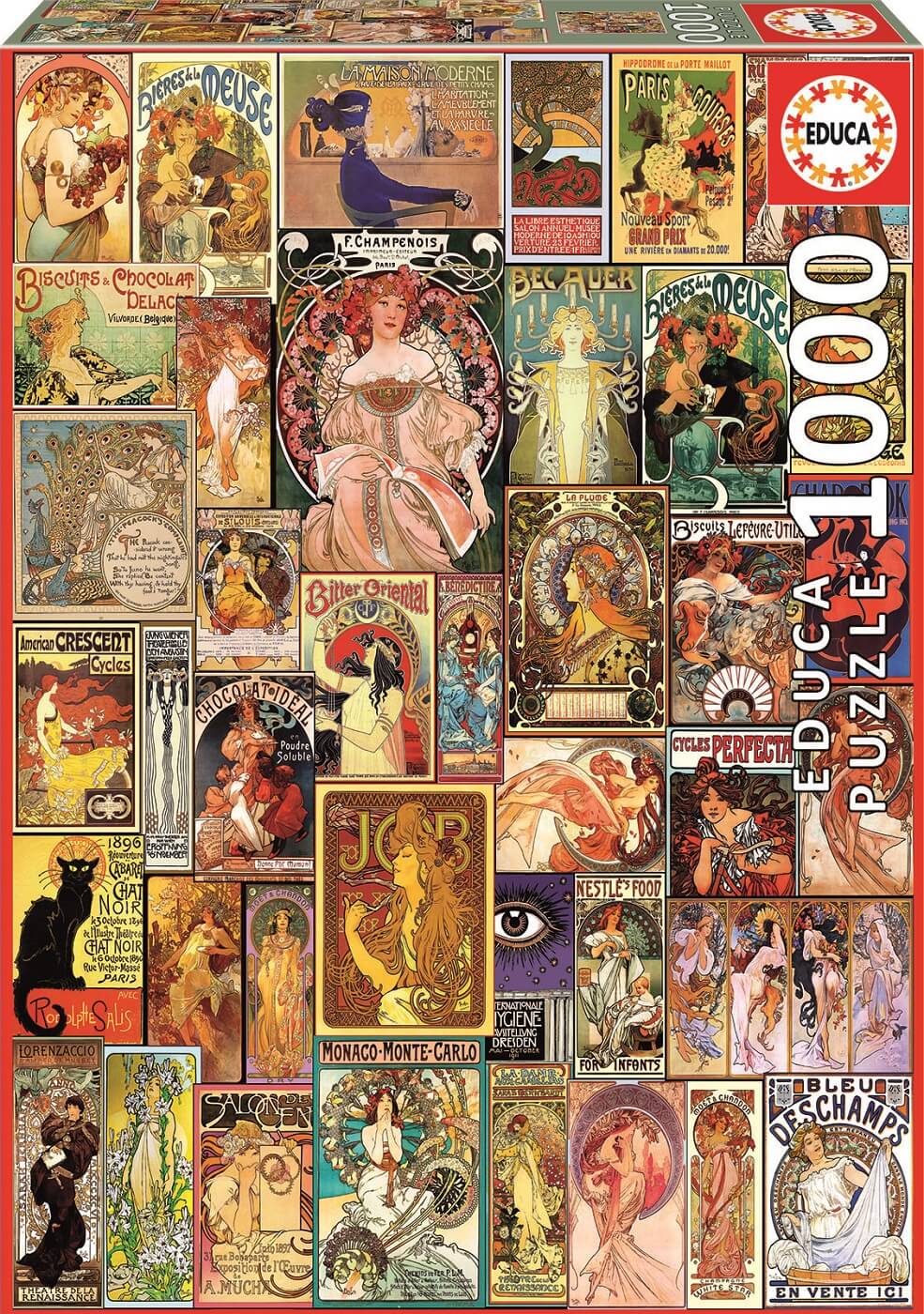 1000 Collage Art Noveau ( Educa 19258 ) imagen b
