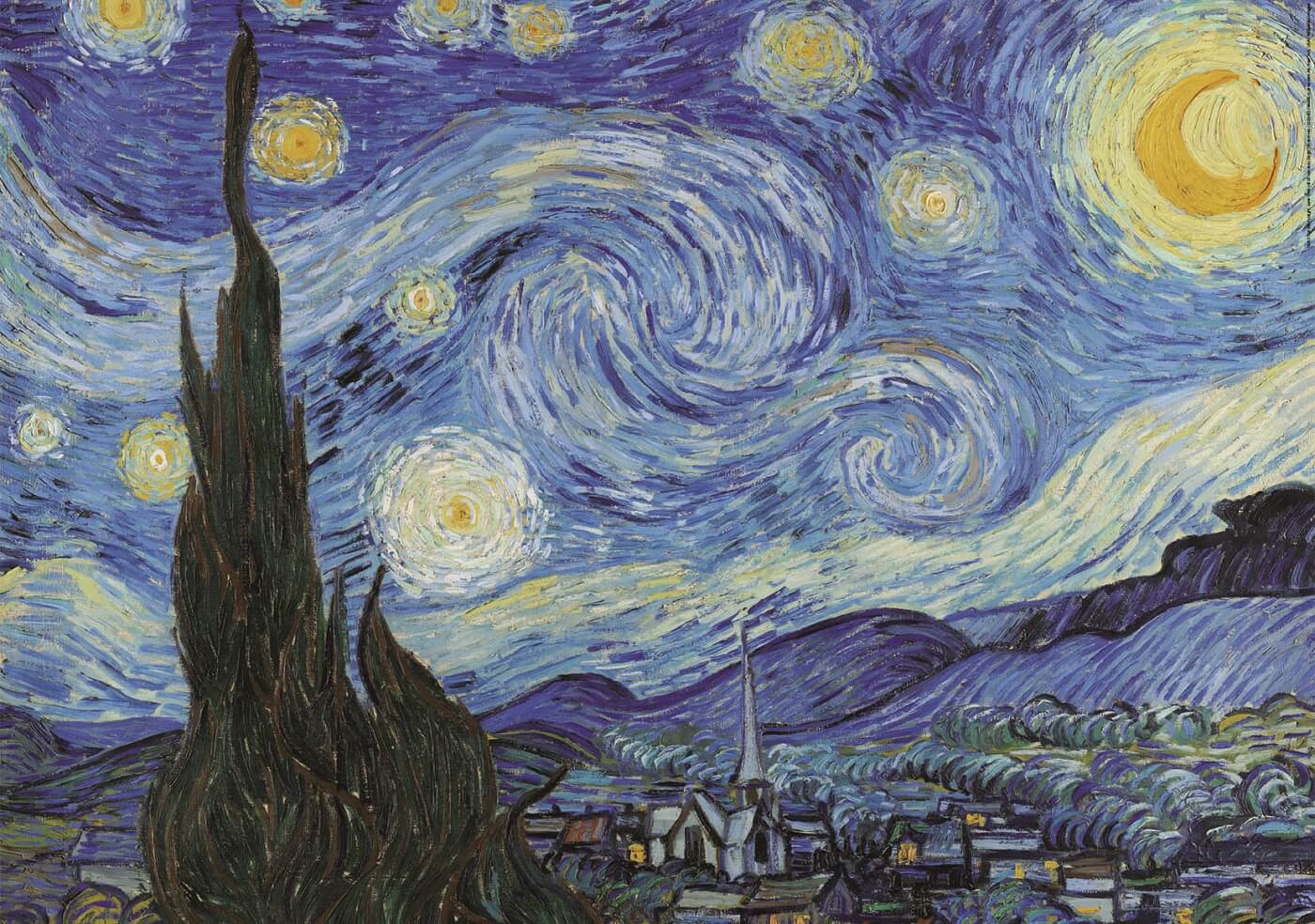 1000 La Noche Estrellada, Vincent Van Gogh ( Educa 19263 ) imagen a