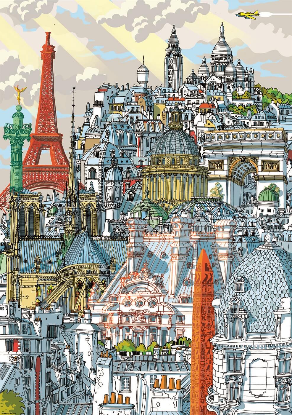 1000 Citypuzzle Paris ( Educa 19264 ) imagen a