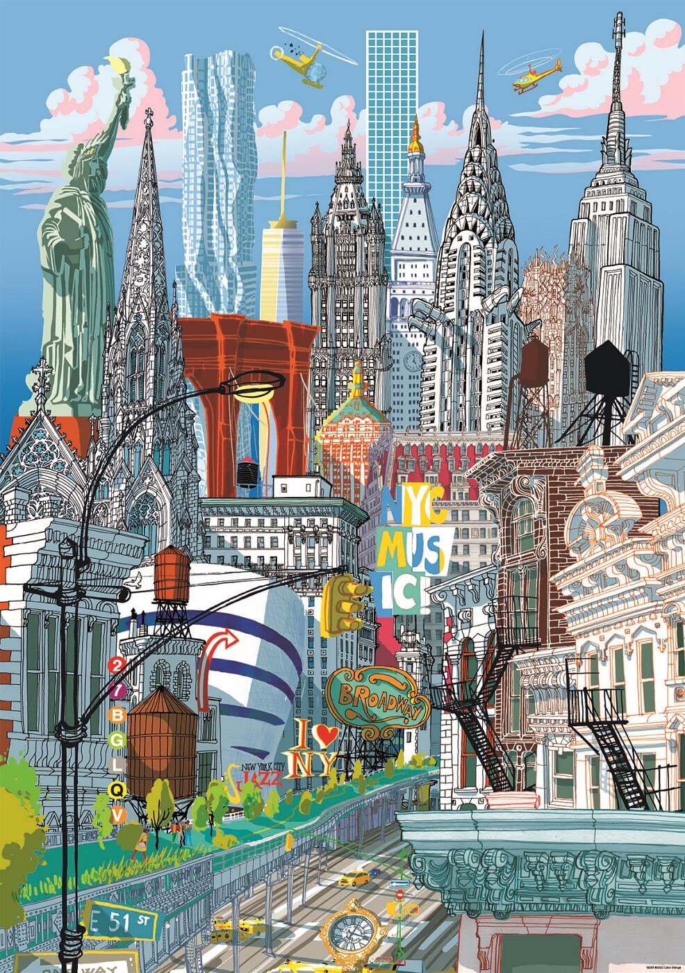1000 Citypuzzle Nueva York ( Educa 19265 ) imagen a