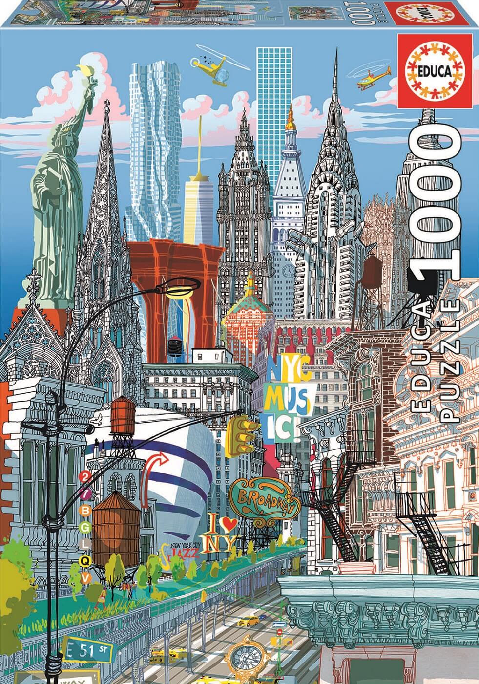 1000 Citypuzzle Nueva York ( Educa 19265 ) imagen b