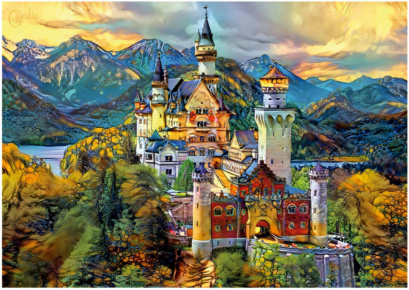 1000 Castillo de Neuschwanstein Dream City Art ( Educa 19933 ) imagen b