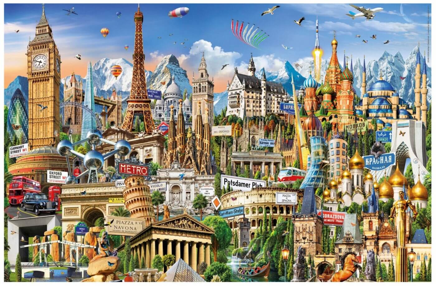 1000 Miniature Simbolos de Europa ( Educa 20248 ) imagen a