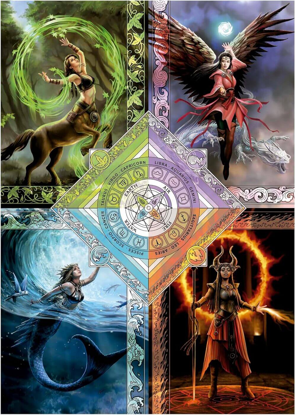 1500 Elemental Magic Star Chart Anne Stokes ( Educa 19941 ) imagen a