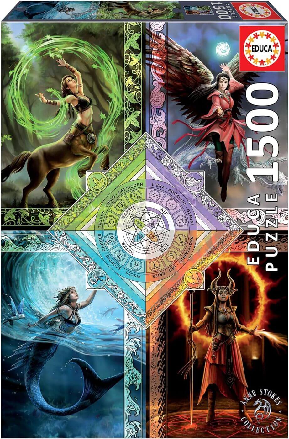 1500 Elemental Magic Star Chart Anne Stokes ( Educa 19941 ) imagen b
