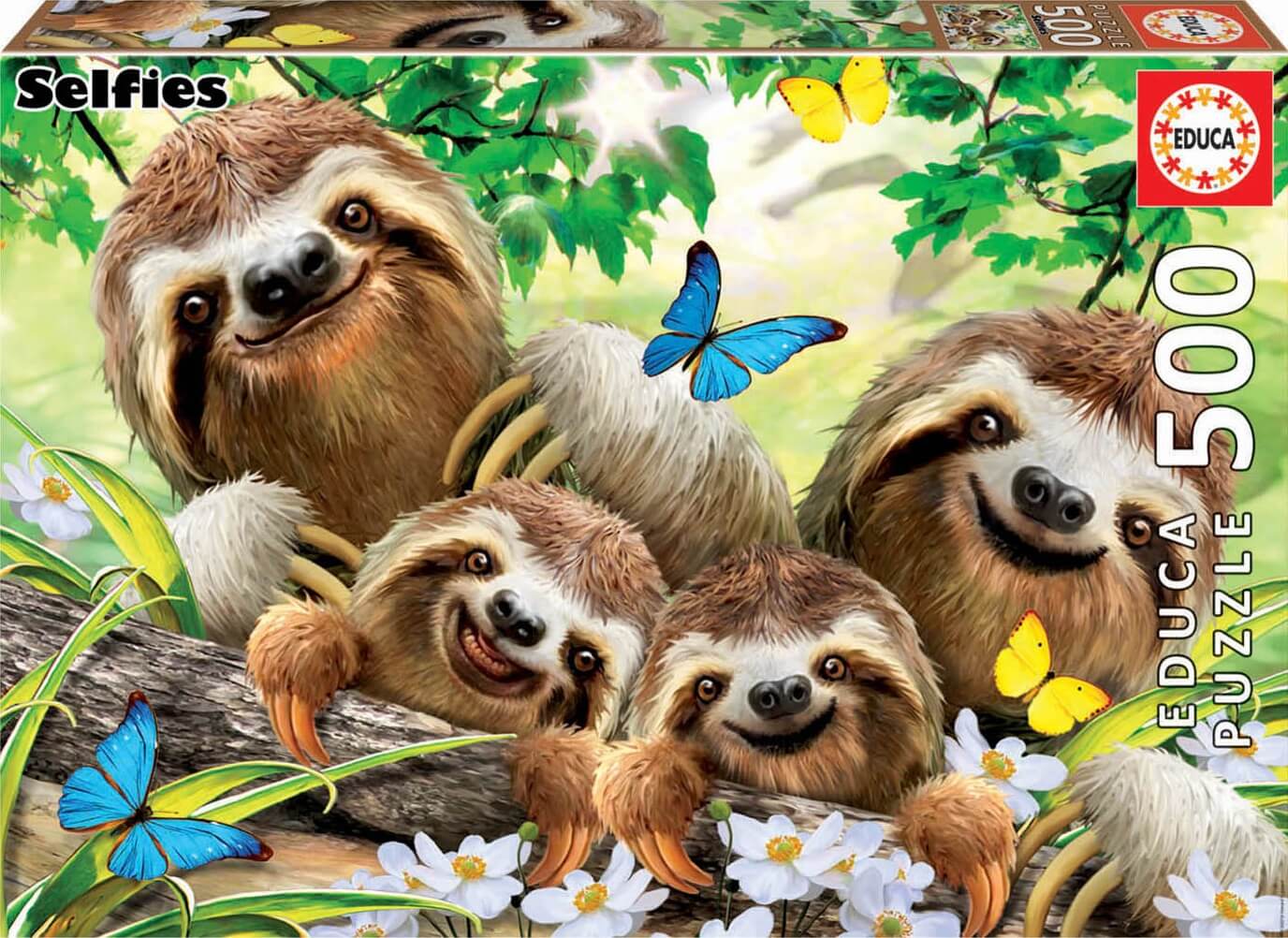 500 Familia de Perezosos Selfie