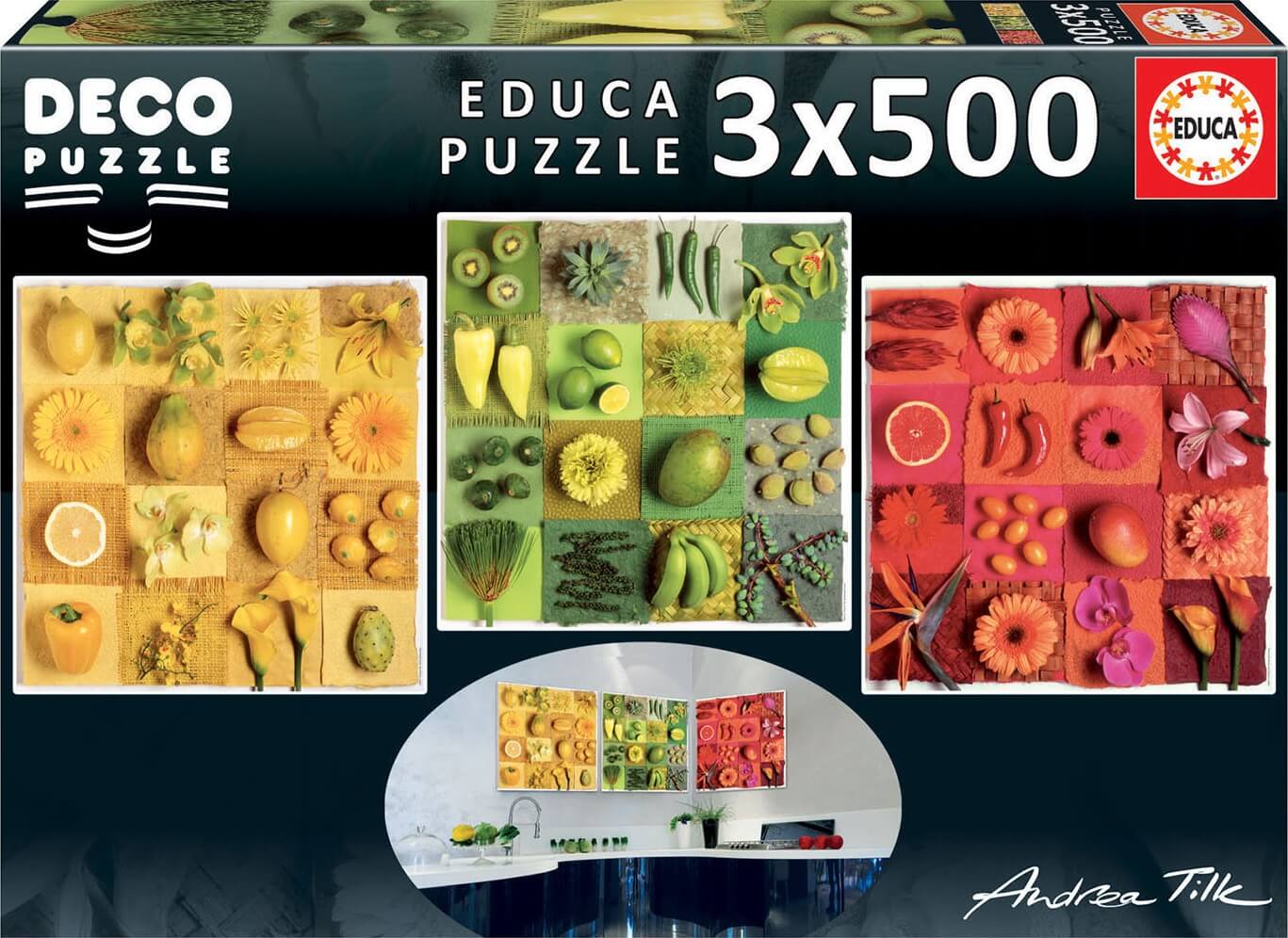 3x500 Exotic Fruits and Flowers, Andrea Tilk