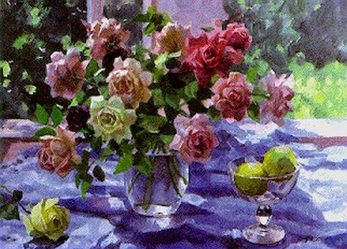 500 Jarrón de Rosas