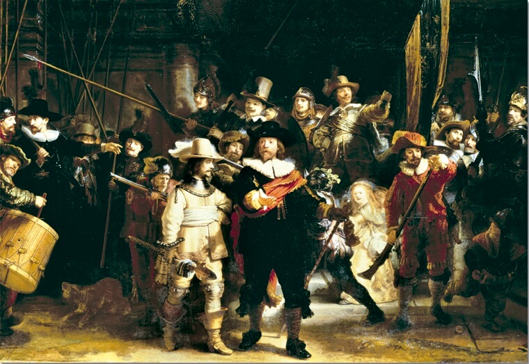 1000 Ronda de Noche, Rembrant