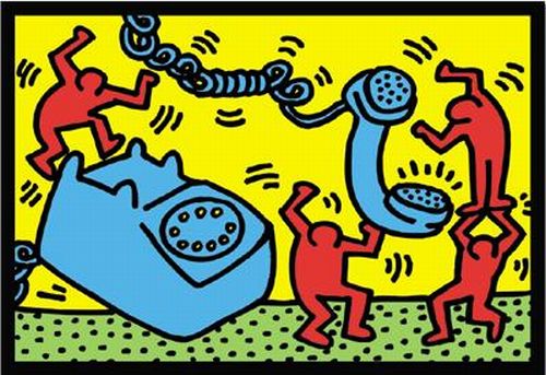 500 Figuras con Teléfono, Keith Haring