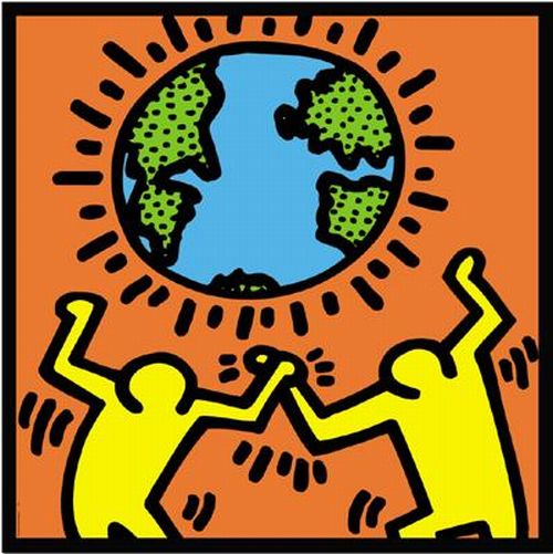 1000 Figures With World.  Keith Haring