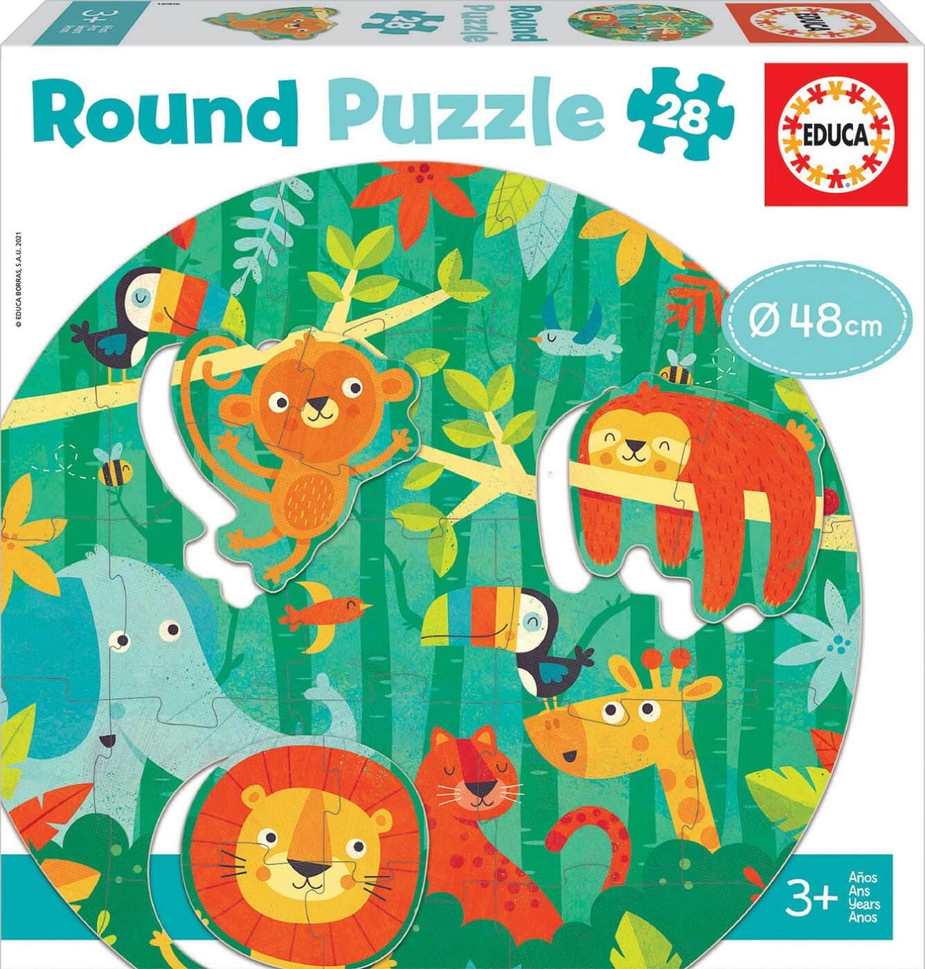 28 Round Puzzle La Selva ( Educa 18906 ) imagen b