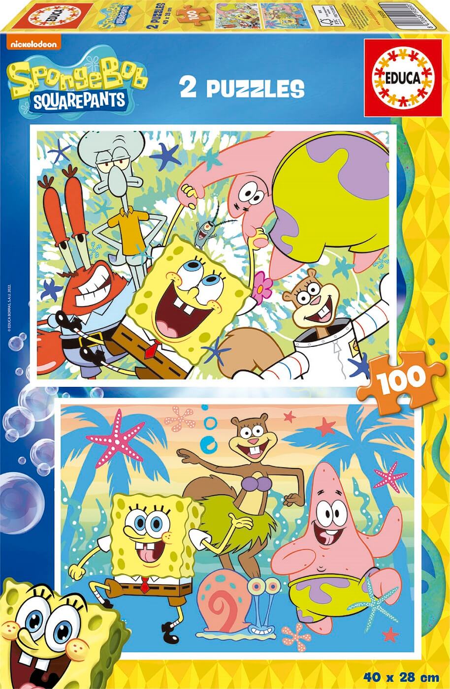 2x100 Bob Esponja ( Educa 19389 ) imagen b
