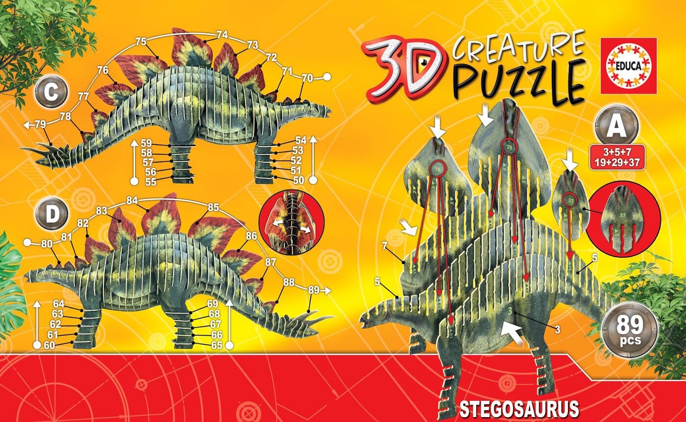 Stegosaurus 3D Creature Puzzle ( Educa 19184 ) imagen c