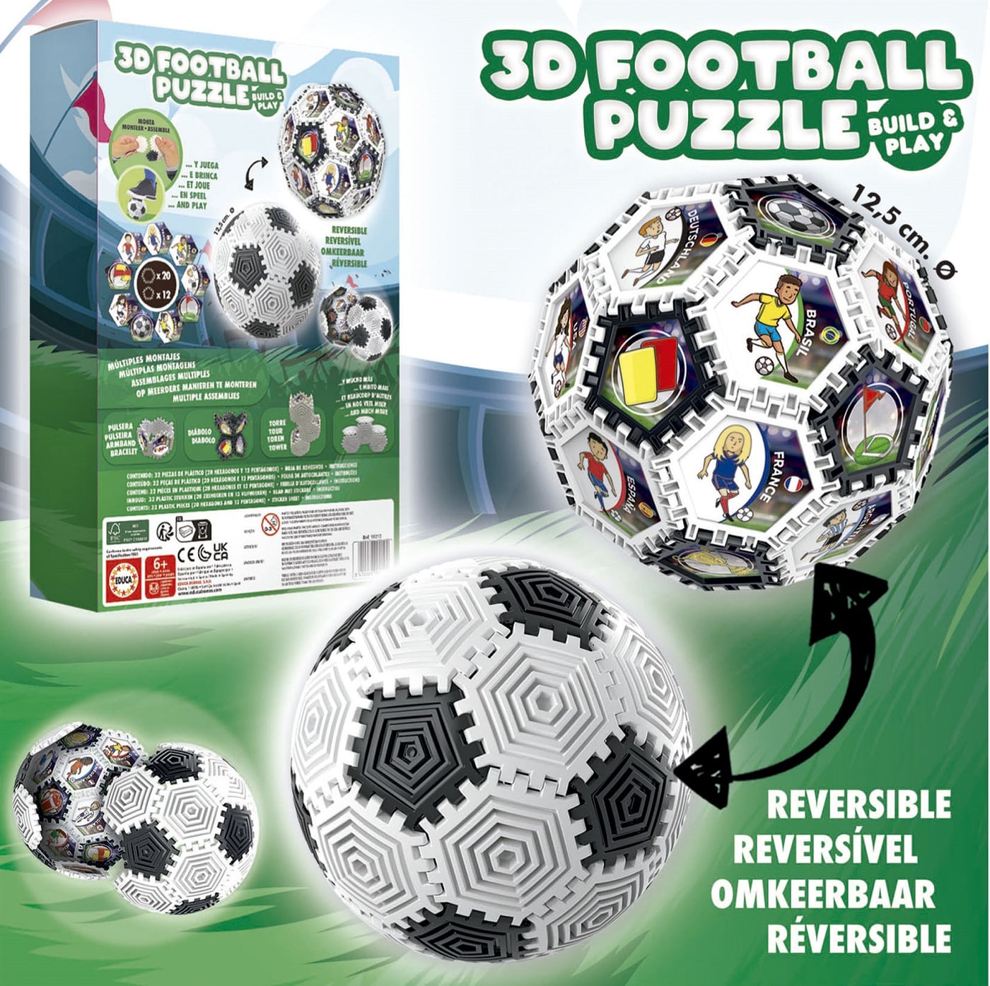 3D Football Puzzle Build and Play ( Educa 19210 ) imagen a